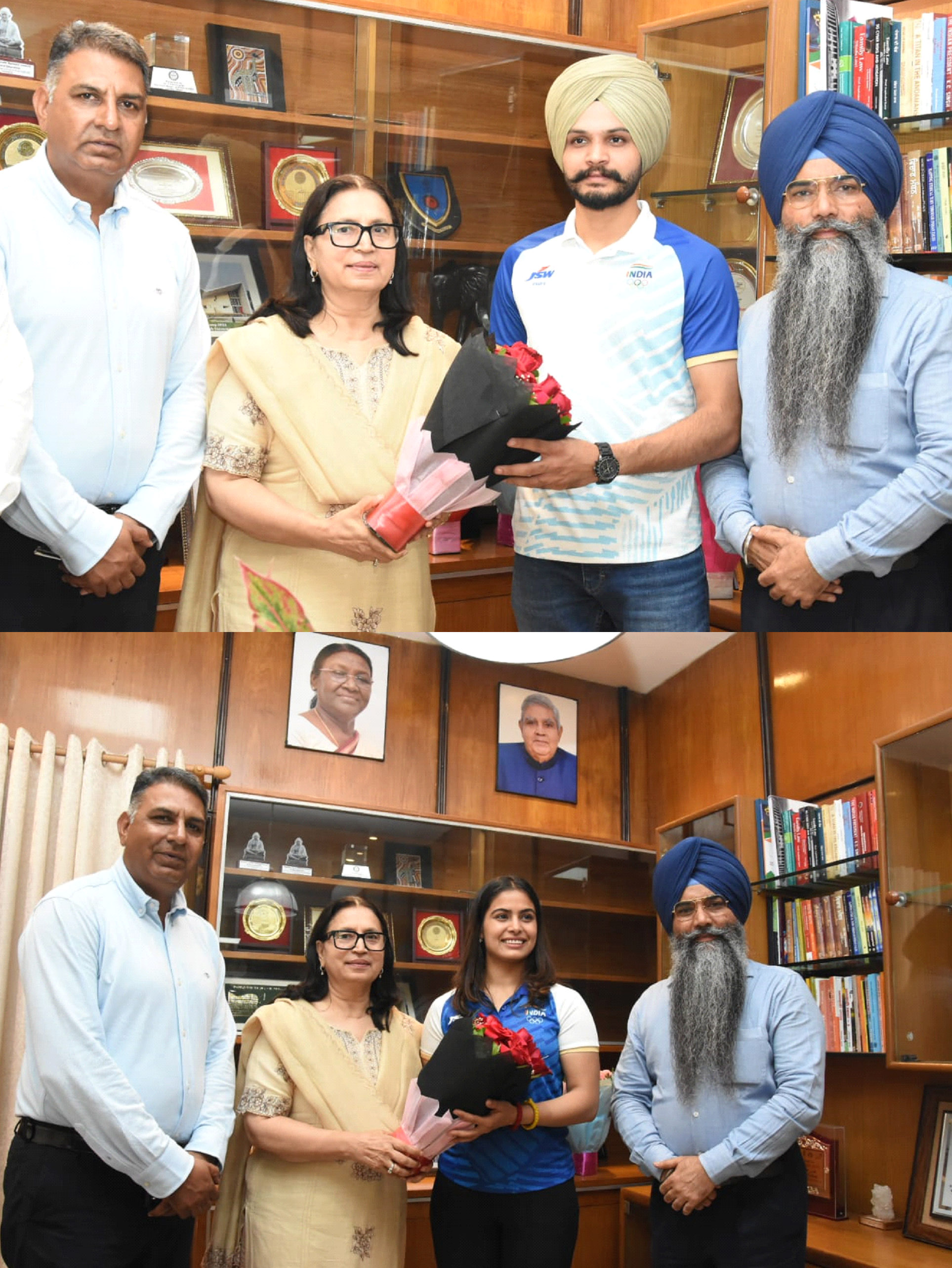 पंजाब विश्वविद्यालय द्वारा ओलंपिक मेडलिस्टों का सम्मान